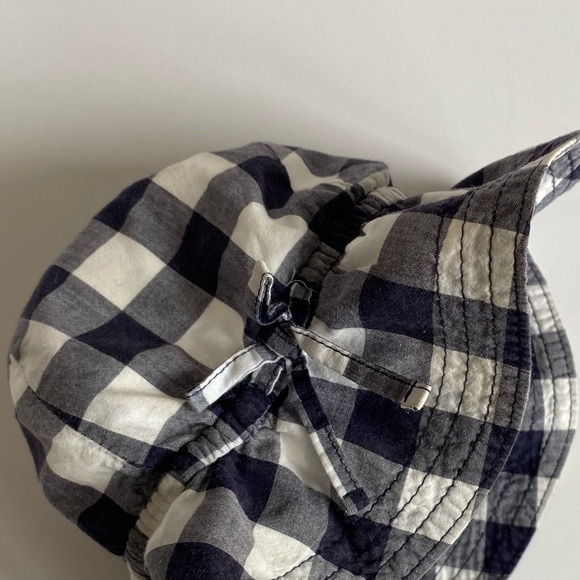 Baby Gap Navy Blue/White Buffalo Plaid Bucket Hat Lightweight Size 12-18 Months - Picture 4 of 8